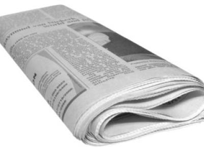 folded newspaper
